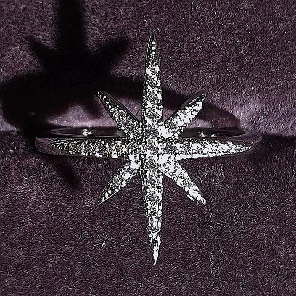 NEW STERLING SILVER NORTH STAR RING - Picture 3 of 4